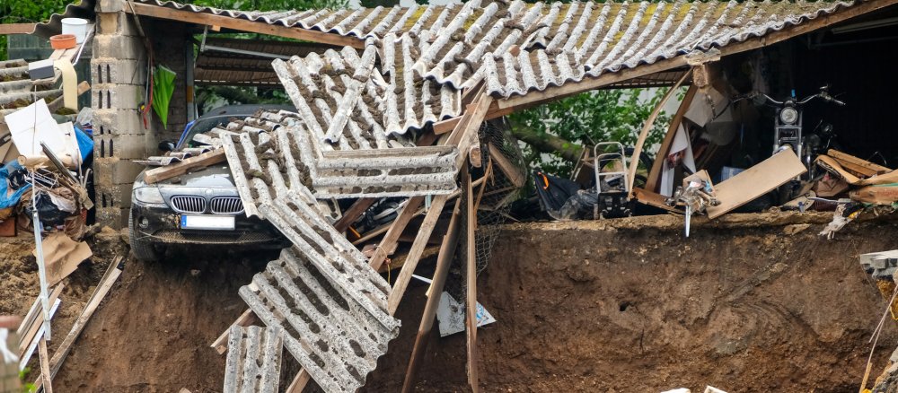 Zerstörung nach dem Hochwasser in Erftstadt