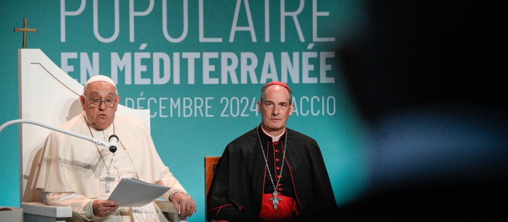 Papst Franziskus und Francois-Xavier Bustill
