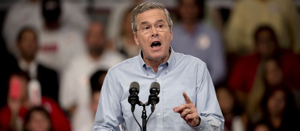 US-Präsidentschaftskandidat Jeb Bush am Mikrofon