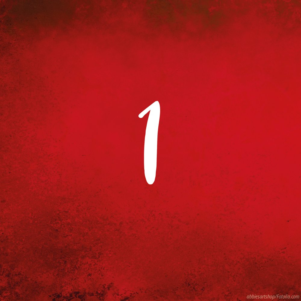 Tag 1: Adventskalender in rot - Türchen zu