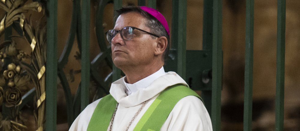 Bishop Felix Gmür at a church service
