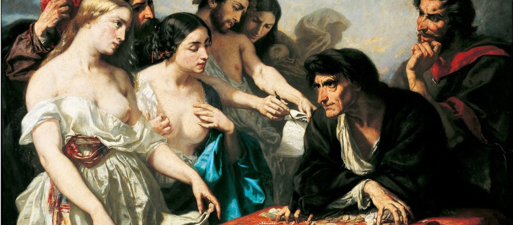 Ein Ausschnitt aus "La soif de l'or" von Thomas Couture.