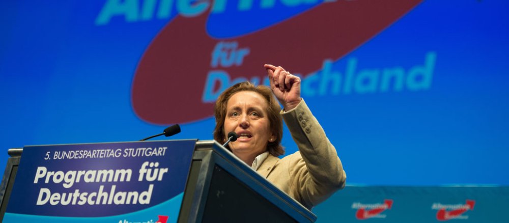 Beatrix von Storch auf dem Parteitag der AfD in Stuttgart.