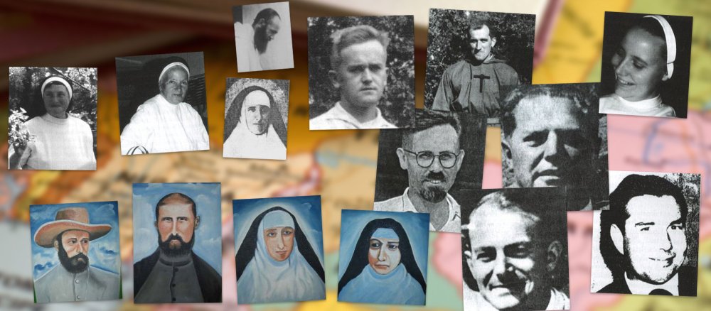 Collage with religious who died violently in Africa