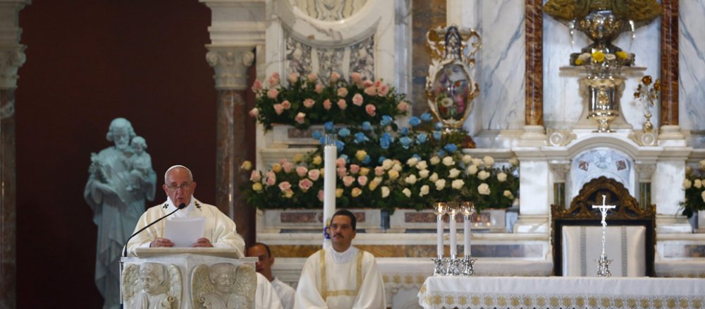 Franziskus hält einen Gottesdienst im kubanischen Nationalheiligtum der Barmherzigen Jungfrau von Cobre in Santiago de Cuba.