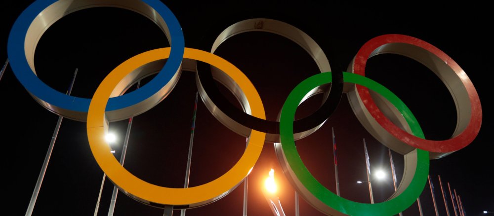 Die Olympischen Ringe.