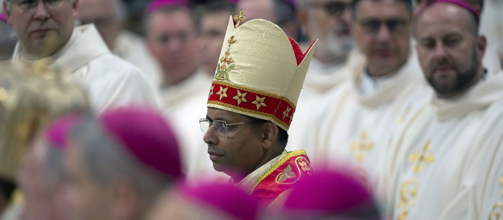 Neu-Kardinal George Jacob Koovakad bei der Messe zum Konsistorium.