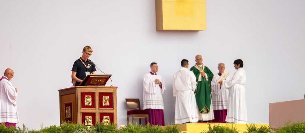 Christian Schlichten durfte bei der Abschlussmesse des Weltjugendtreffens in Rom eine Fürbitte sprechen.