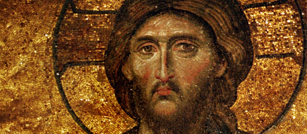 Jesus auf einer Ikone.