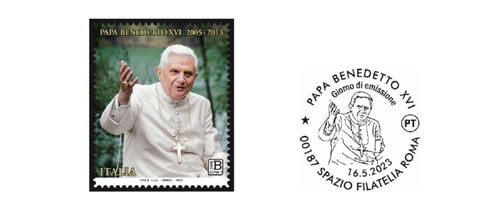 Italienische Gedenkbriefmarke Benedikt XVI