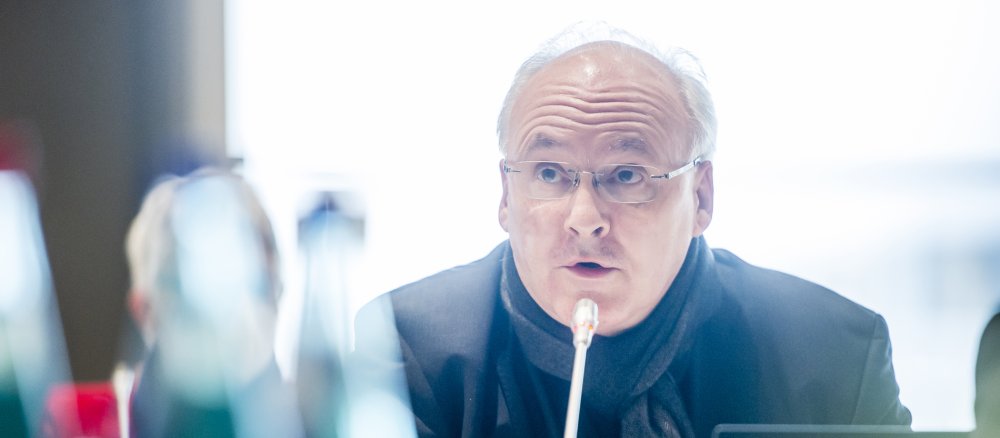 Der Regensburger Bischof Rudolf Voderholzer bei der dritten Synodalversammlung