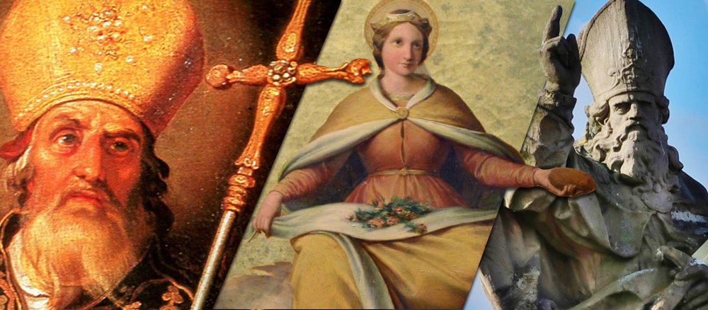 Drei Erfurter Heilige: Bonifatius, Elisabeth von Thüringen und Kilian