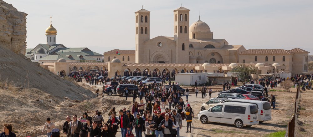 The Church of the Baptism of Christ at the site "Al-Maghtas", honoured as the baptismal site of Jesus