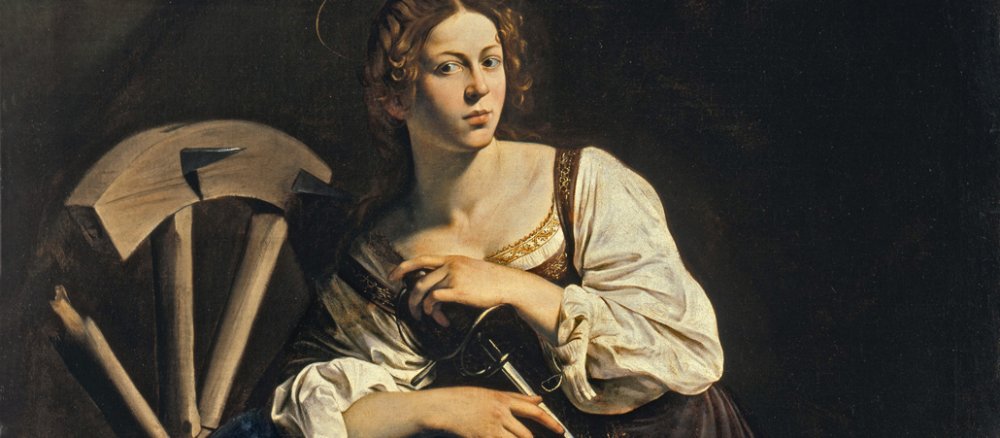 Katharina von Alexandrien auf einem Caravaggio-Gemälde