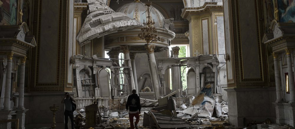 Zerstörung in der Kathedrale von Odessa nach Raketenangriff