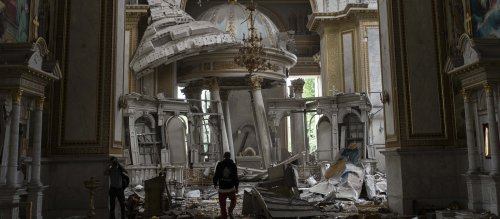 Zerstörung in der Kathedrale von Odessa nach Raketenangriff