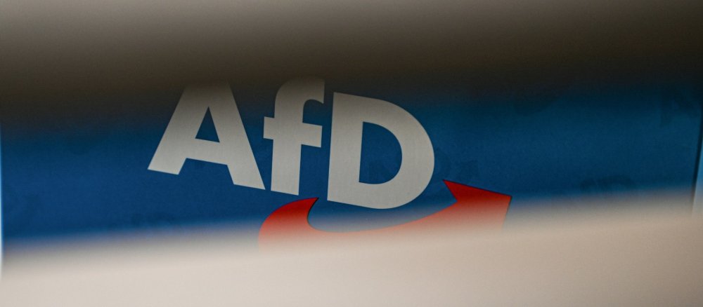 Papiertasche mit AfD-Logo