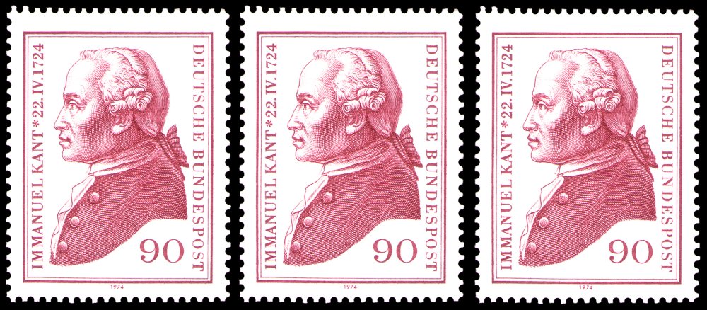 Briefmarke der Deutschen Bundespost mit dem Konterfei Immanuel Kants