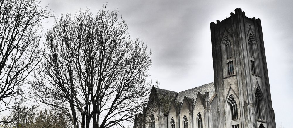 Die Christ-König-Basilika (Landakotskirkja) in Reykjavik