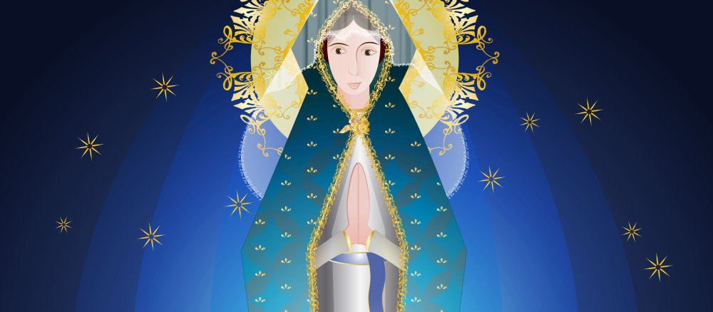 Illustration Jungfrau Maria
