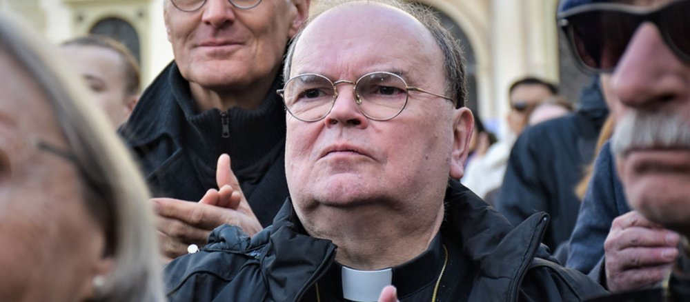 Bishop Bertram Meier at the demonstration