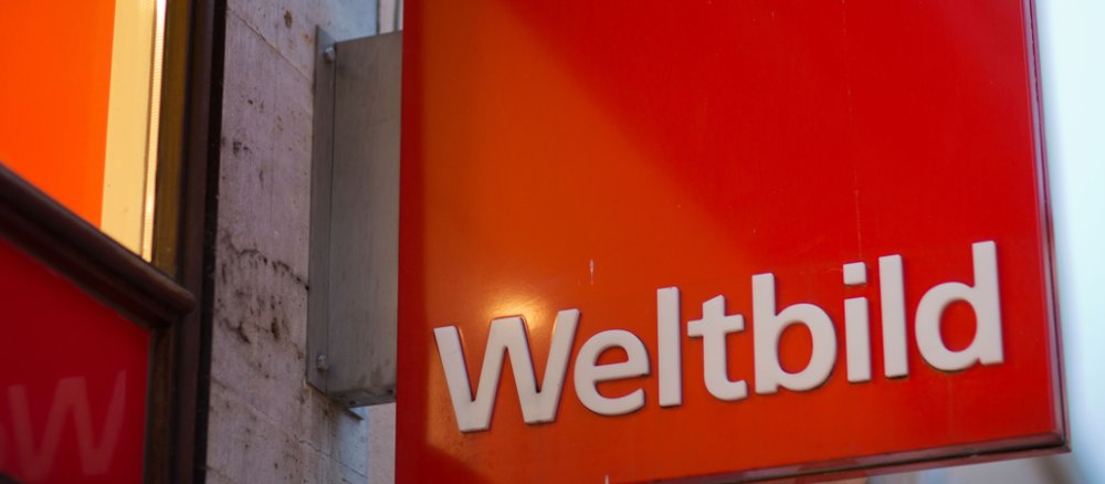 Rotes Logo des Verlags Weltbild