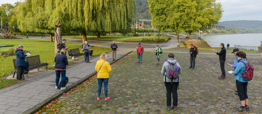 Pilgergruppe beim Gebet