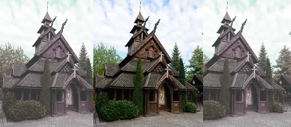 Die norwegische Stabkirche im Europa-Park in Rust