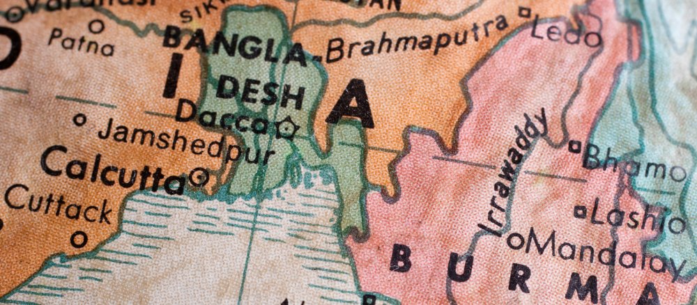 Bangladesch auf der Landkarte