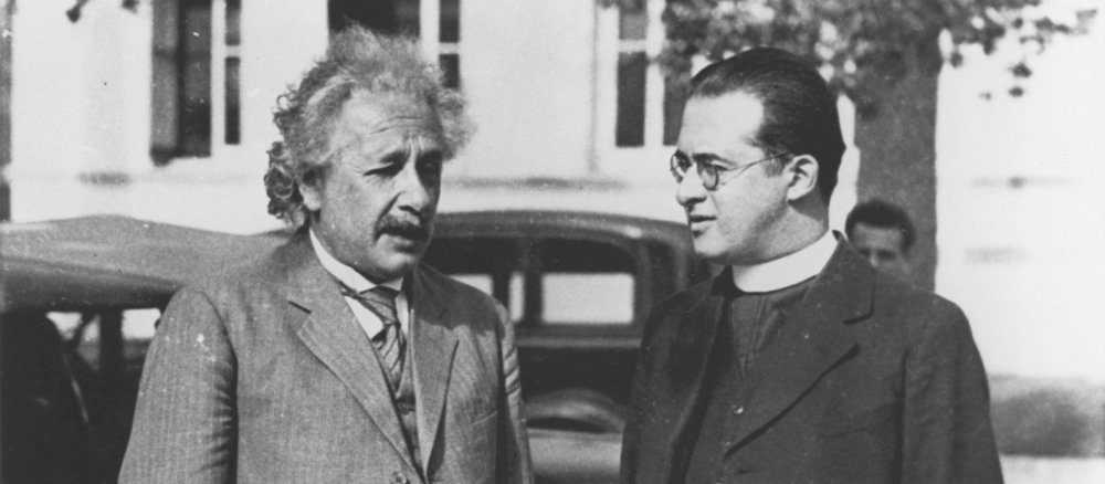 Albert Einstein und Georges Lemaitre
