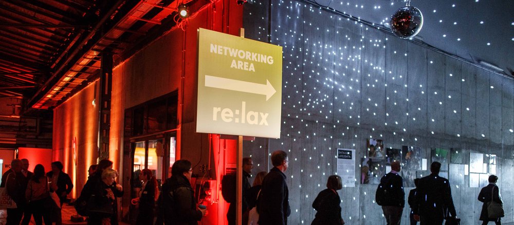 Auf dem Weg zur Networking-Area der re:publica
