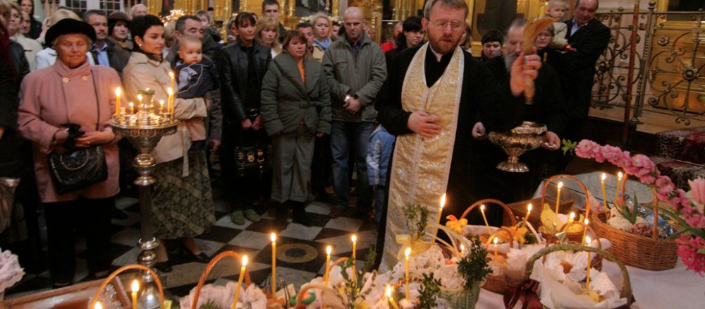 Orthodoxe Christen feiern Ostern.
