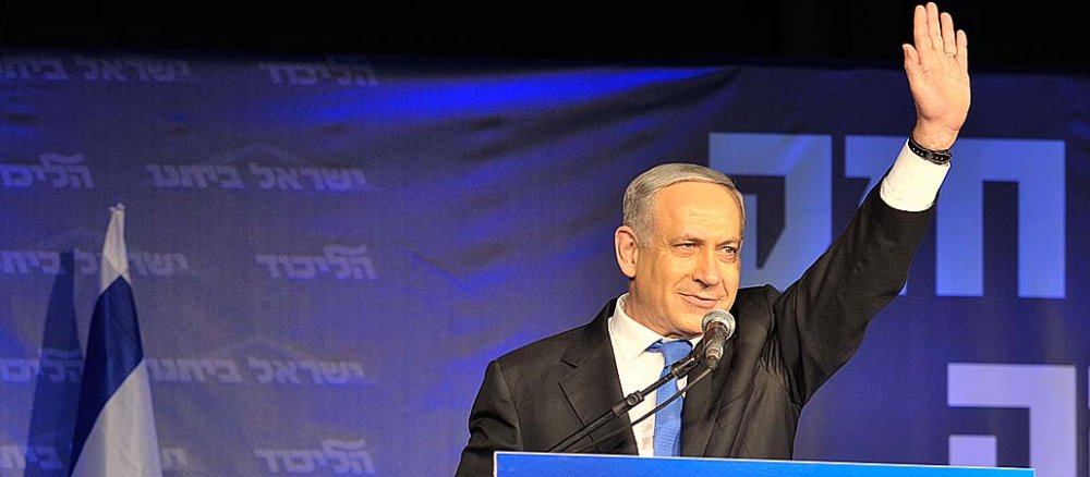 Der israelische Ministerpräsident Benjamin Netanjahu nach der Parlamentswahl am 22. Januar 2013.