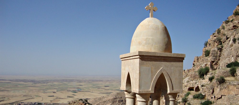 Blick vom Kloster Rabban Hormizd (Alqosh) auf die Ninive-Ebene (Irak)
