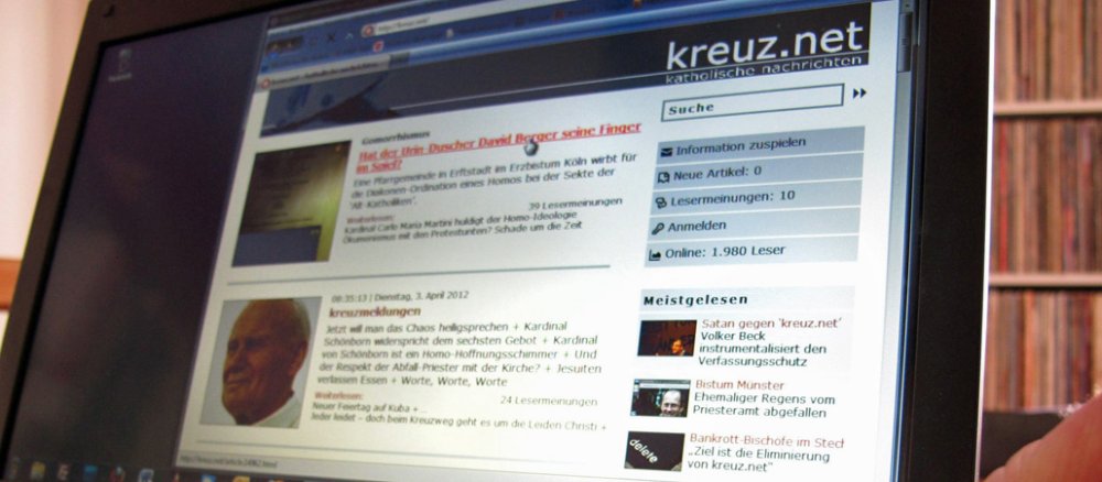 Screenshot der abgeschalteten Internetseite kreuz.net.