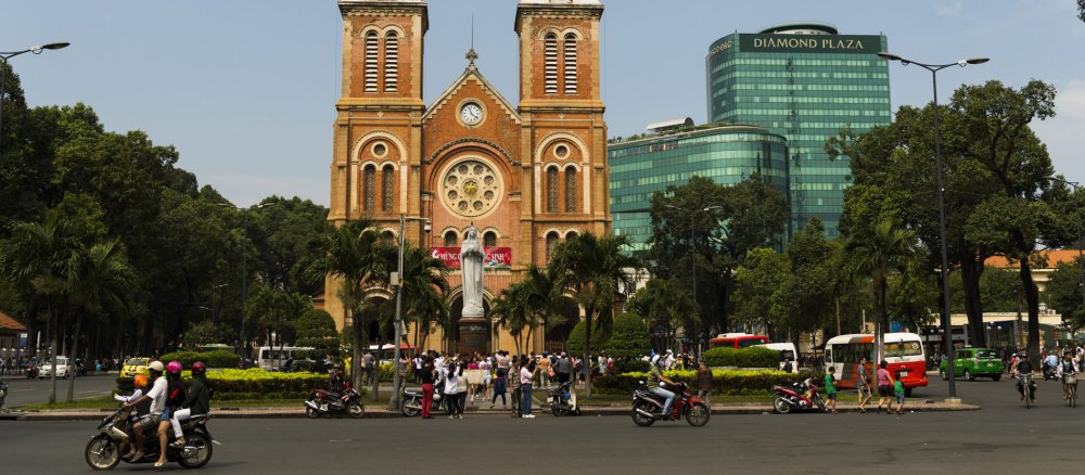 Die Kathedrale Notre Dame in Saigon.