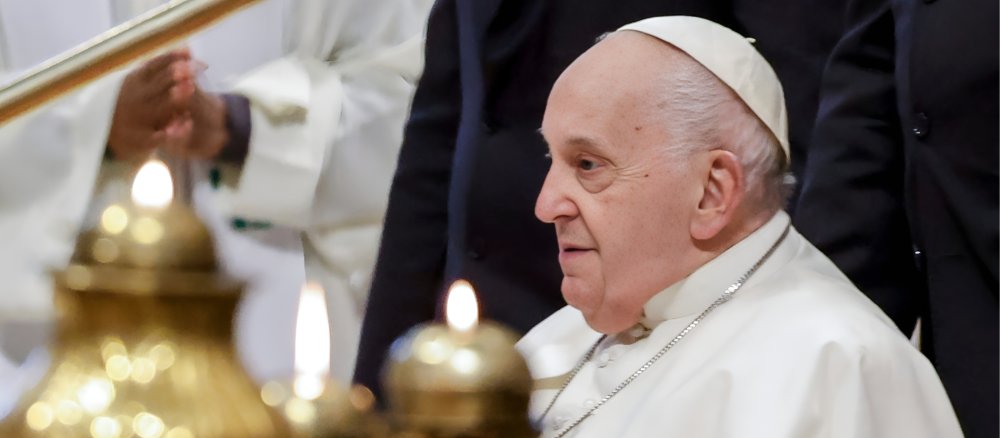 Pope Francis in St Peter's Basilica