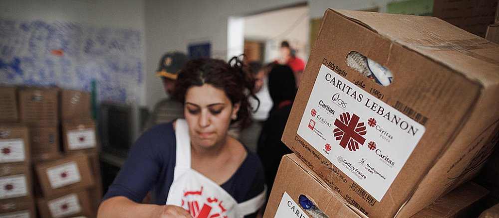 Humanitäre Hilfe der Caritas im Libanon.