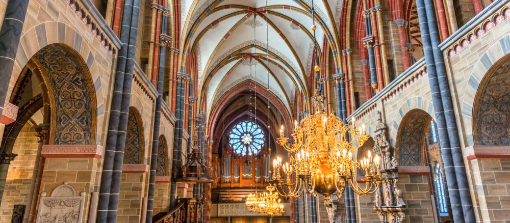 Ein Blick in das Gewölbe des Bremer Doms