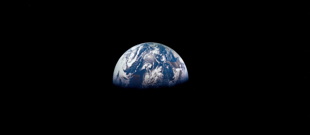 Blick auf die Erde von Apollo 8 aus