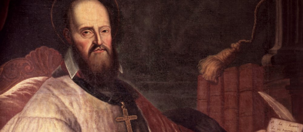 Ein Gemälde zeigt Franz von Sales