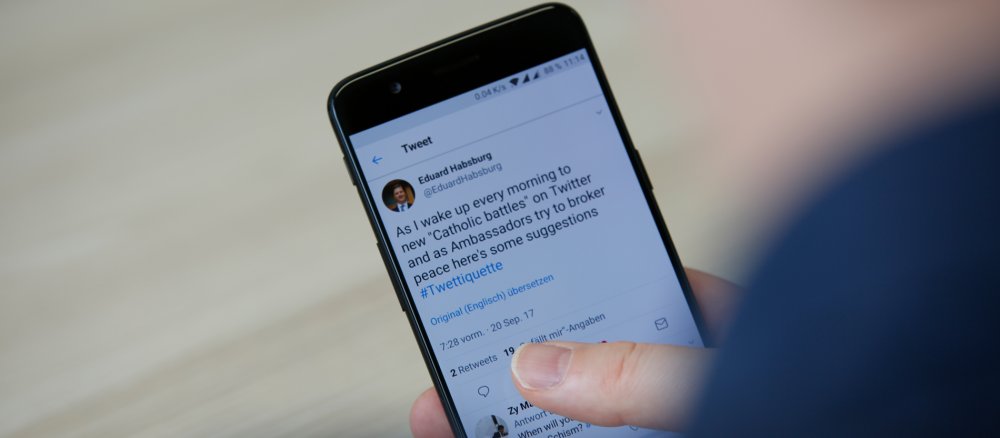 Tweet von Eduard Habsburg