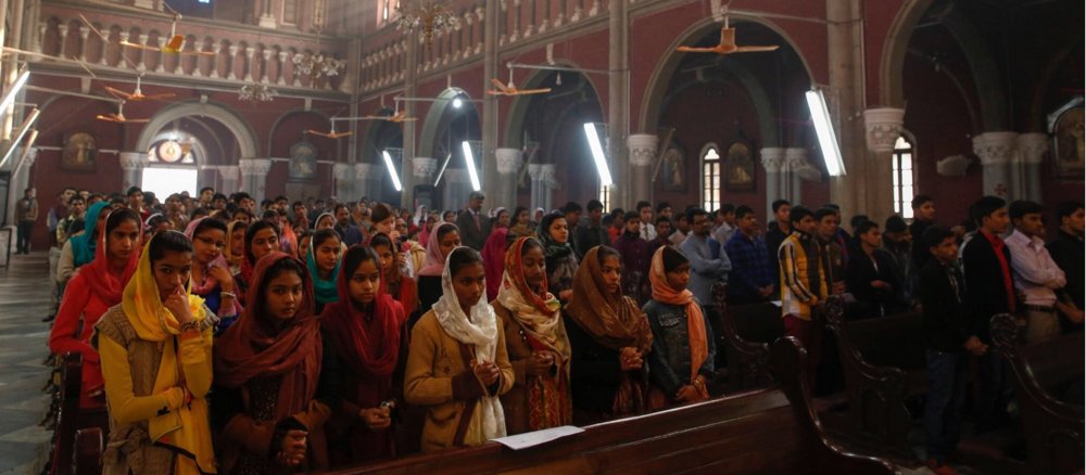 Eine christliche Gemeinde in Pakistan.