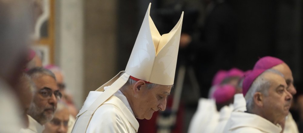 Cardinal Zuppi in St Peter's Basilica