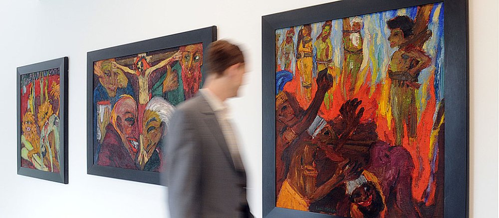 Bilder aus einer Emil-Nolde-Ausstellung in Baden-Baden.