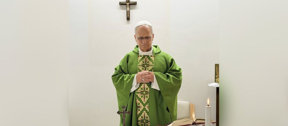 Papst Leo XIV. zelebriert eine Messe am 16. Oktober 2026 im Gemelli-Krankenhaus in Rom (Italien).