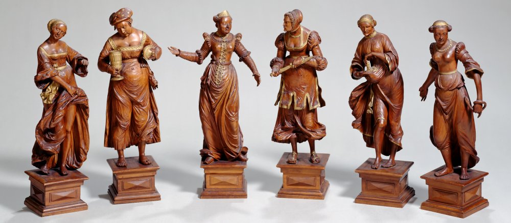 Die Statuetten die Allegorien der Todsünden von Peter Dell d. Ä.