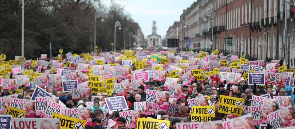 Demonstration von Abtreibungsgegnern in Irland.
