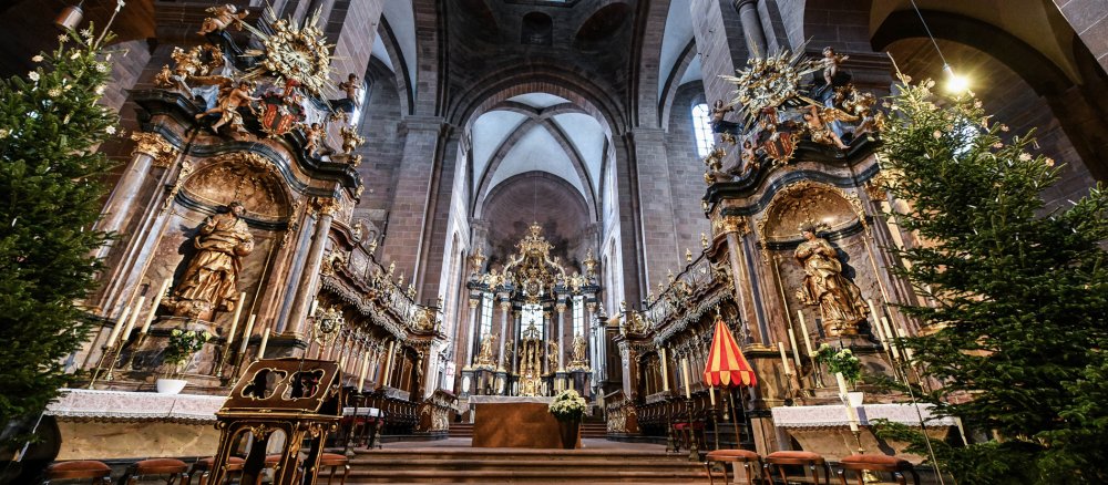 Christmas trees in Worms Cathedral
