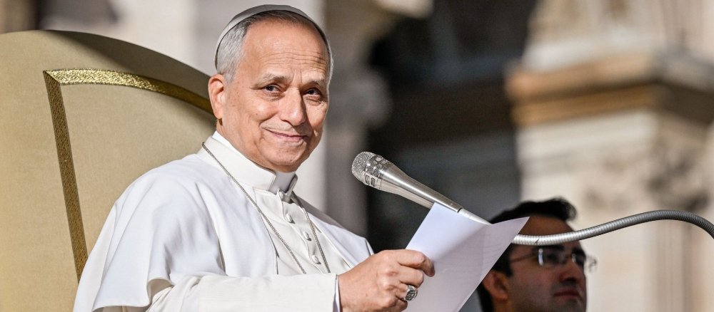 Papst Leo XIV. spricht bei einer Generalaudienz